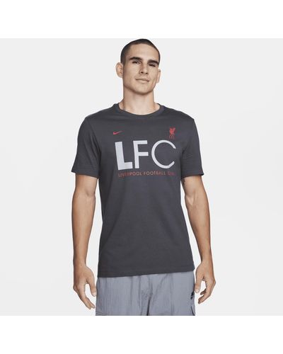 Nike Liverpool F.c. Mercurial Football T-shirt Cotton - Blue