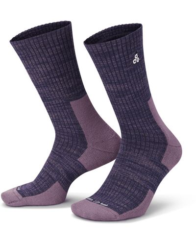 Nike Acg Cushioned Crew Sock in Purple
