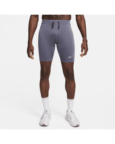 Nike Fast Halflange Hardlooptights Met Dri-fit En Binnenbroek - Blauw