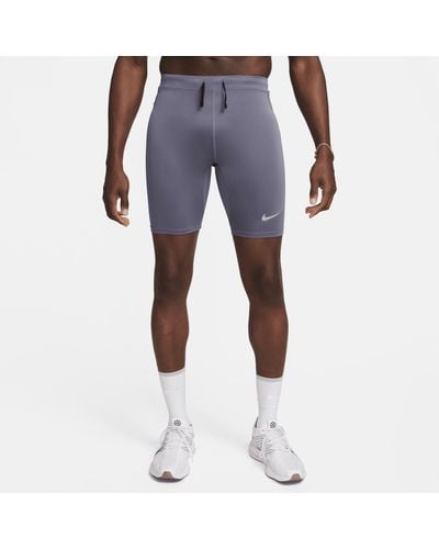 Nike Fast Dri-fit Brief-lined Running 1/2-length Tights - Blue