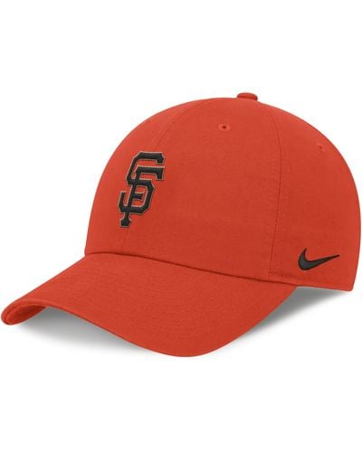 Nike San Francisco Giants Evergreen Club Mlb Adjustable Hat - Red