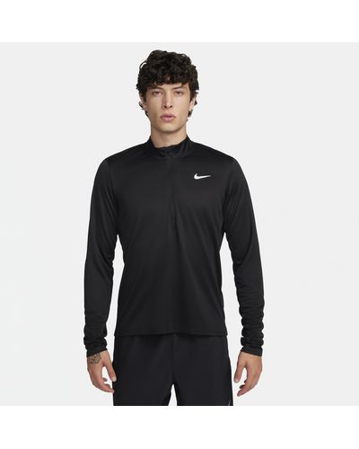 Nike Pacer Dri-fit 1/2-zip Running Top Polyester - Black