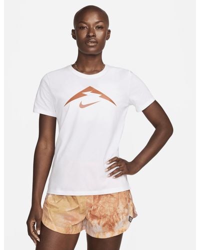 Nike Trail Dri-fit T-shirt Polyester - White