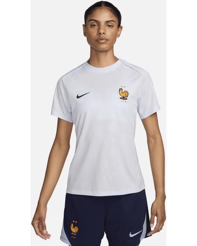 Nike Fff Academy Pro Away Dri-fit Football Pre-match Top Polyester - White