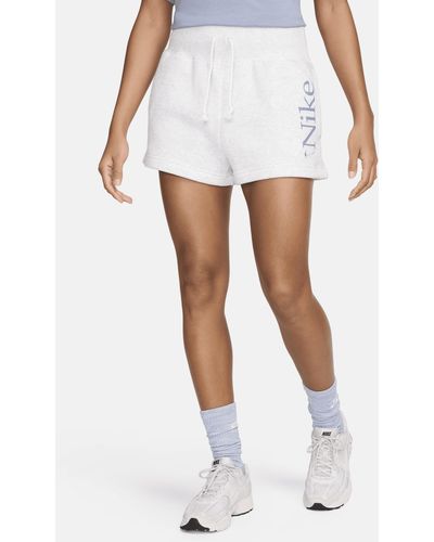 Nike Sportswear Phoenix Fleece Loose High-waisted 2" Logo Shorts - White
