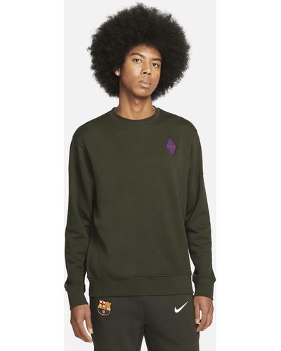 Nike Fc Barcelona French Terry Graphic Sweatshirt - Green