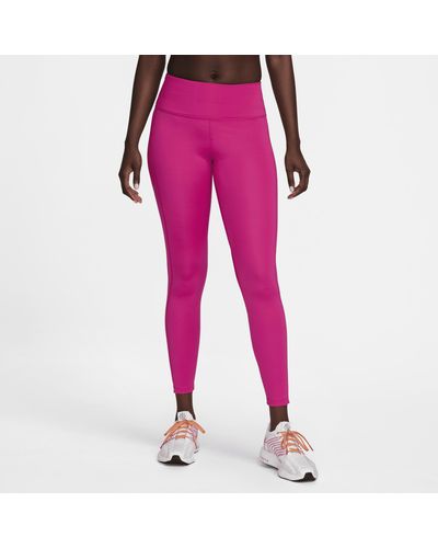 Nike Fast Mid-rise 7/8 Graphic leggings With Pockets 50% Recycled Polyester - Pink