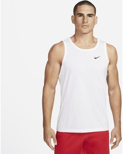 Nike Solid Dri-fit Tank Top - White