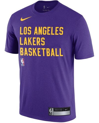 Nike Los Angeles Lakers Dri-fit Nba Practice T-shirt Polyester - Purple
