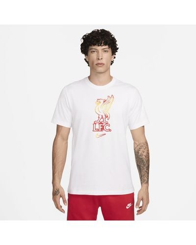Nike Liverpool F.c. Football T-shirt Cotton - White