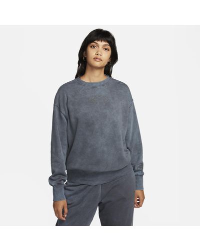Nike Sportswear Phoenix Fleece Oversized Crew-neck Sweatshirt - Blue