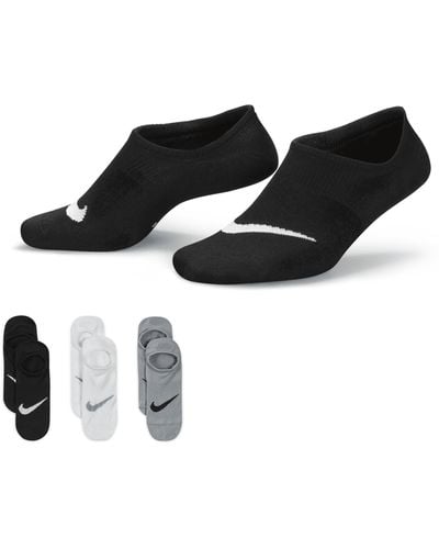 Nike Everyday Plus Lightweight Training Footie Socks (3 Pairs) Polyester - Multicolor