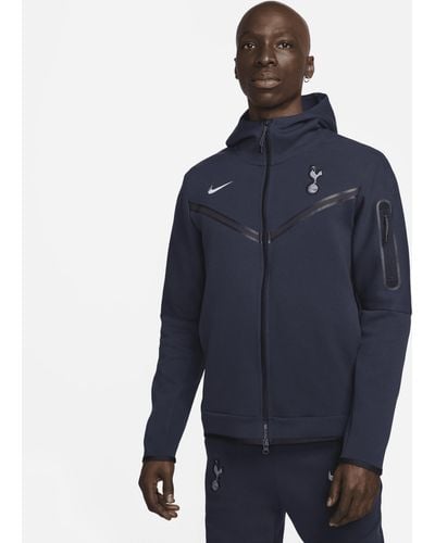 Nike Felpa con cappuccio e zip a tutta lunghezza tottenham hotspur tech fleece windrunner - Blu