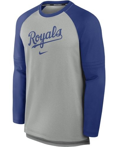 Nike Los Angeles Dodgers Authentic Collection Game Time Breathe Mlb Long-sleeve T-shirt - Blue