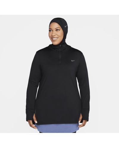 Nike Dri-fit Swift Uv Hooded Running Jacket 50% Recycled Polyester - Black