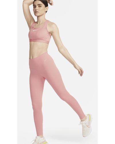 Nike Zenvy legging Met Volledige Lengte En Iets Ondersteunende Hoge Taille - Roze