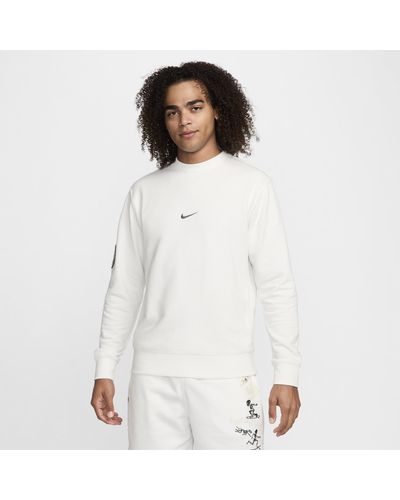 Nike Sportswear Club Fleece Crew-neck French Terry Sweatshirt - White