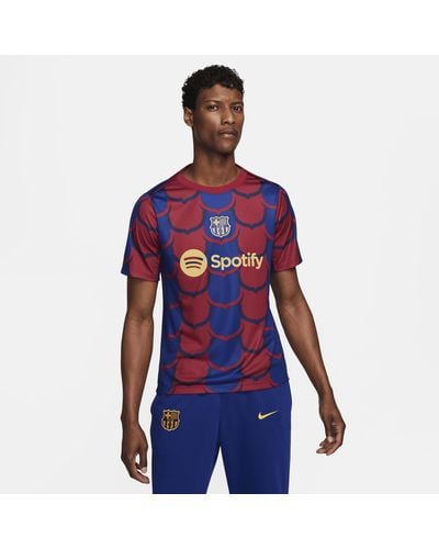 Nike F.c. Barcelona Academy Pro Se Dri-fit Football Pre-match Top Recycled Polyester - Blue