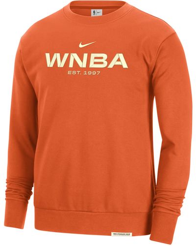 Nike Wnba Standard Issue Dri-fit Basketball Crew-neck Sweatshirt - Orange