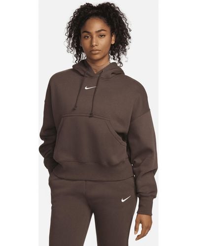 Nike Sportswear Phoenix Fleece Over-oversized Pullover Hoodie - Brown