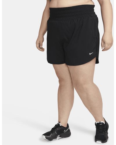 Nike Dri-fit One Ultra High-waisted 3" Brief-lined Shorts (plus Size) - Black