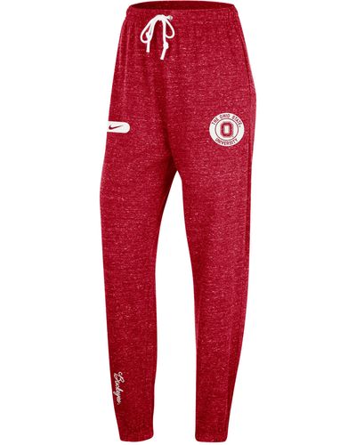 Nike Ohio State Gym Vintage College Jogger Pants - Red