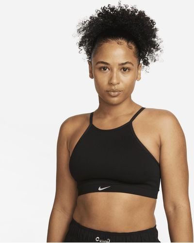 Nike Indy Seamless Ribbed Light-support Non-padded Sports Bra - Black