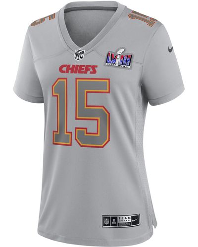 Nike Patrick Mahomes Kansas City Chiefs Super Bowl Lviii Nfl Atmosphere Game Jersey - Gray