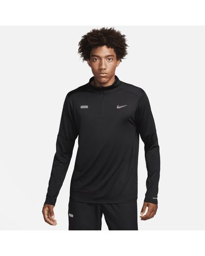 Nike Flash Dri-fit 1/2-zip Running Top Polyester - Black
