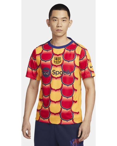 Nike Barcelona 2023/24 Academy Pro Pre-match Top - Red