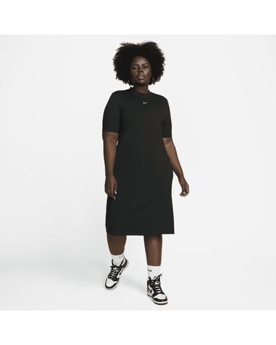 Nike Sportswear Essential Halflange Jurk (plus Size) - Zwart
