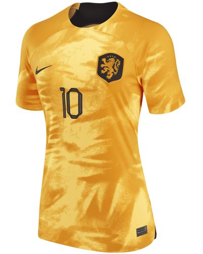 Nike Netherlands National Team 2022/23 Stadium Home (memphis Depay) Dri-fit Soccer Jersey - Yellow