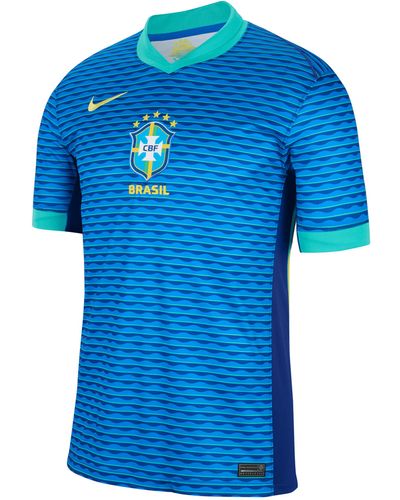 Nike Vini Jr. Brazil National Team 2024 Stadium Away Dri-fit Soccer Jersey - Blue