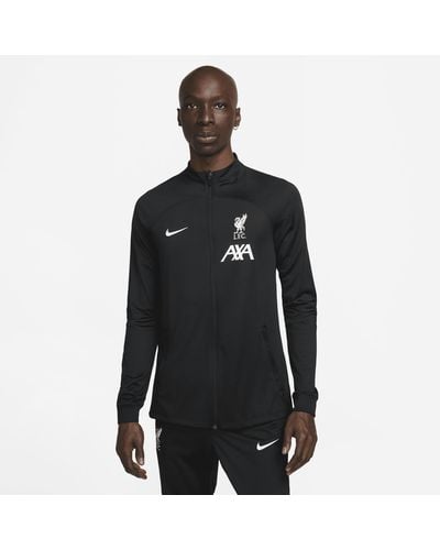 Nike Liverpool Fc Strike Dri-fit Knit Soccer Track Jacket - Black