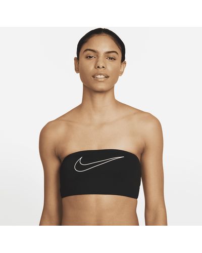 Nike Top bikini a fascia - Nero