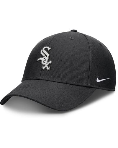 Nike Chicago White Sox Evergreen Club Dri-fit Mlb Adjustable Hat - Black