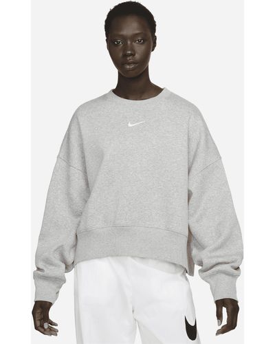 Nike Sportswear Phoenix Fleece Oversized Crewneck Sweatshirt - Gray