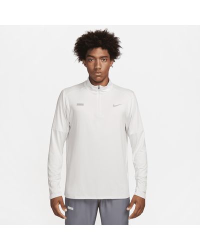 Nike Men's Dri-Fit Element Flash 1/2 Zip Top, Grey, Size: Small