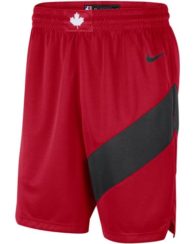Nike Toronto Raptors Icon Edition 2020 Nba Swingman Shorts - Red
