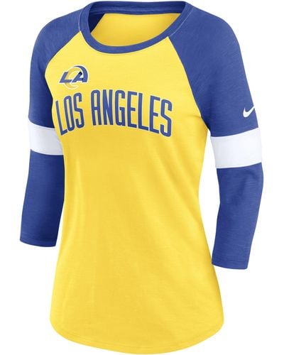 Nike Pride (nfl Los Angeles Rams) 3/4-sleeve T-shirt - Yellow