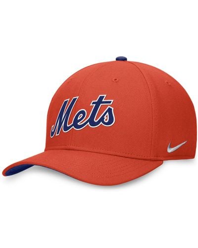 Nike New York Mets Classic99 Swoosh Dri-fit Mlb Hat - Red