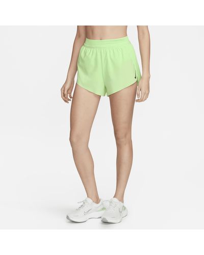 Nike Aeroswift Dri-fit Adv Mid-rise Brief-lined 3" Running Shorts - Green