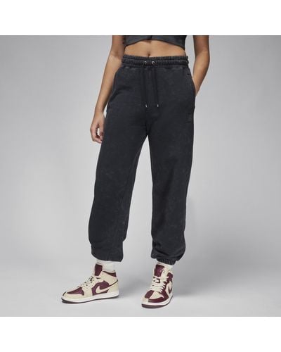 Nike Pantaloni délavé in fleece jordan flight fleece - Blu