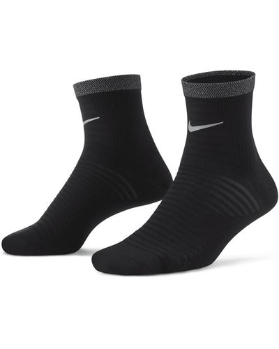 Nike Spark Lightweight Running Ankle Socks Polyester - Black