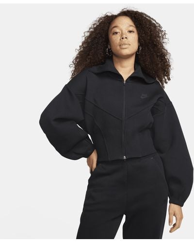 Nike Sportswear Tech Fleece Loose Full-zip Track Jacket - Black