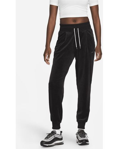 Nike Sportswear High-waisted Velour Jogger Pants - Black
