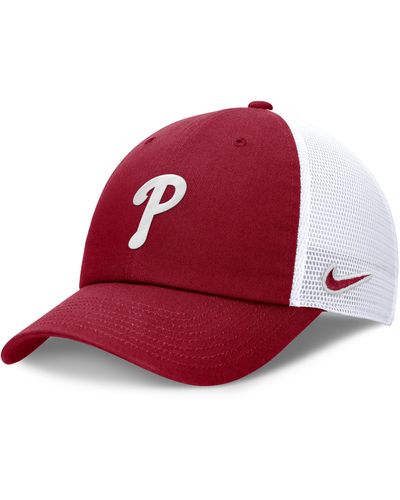 Nike Philadelphia Phillies Evergreen Club Mlb Trucker Adjustable Hat - Red