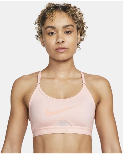 Nike Bra imbottito a sostegno leggero con grafica indy - Neutro