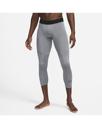 Nike Pro Dri-fit 3/4-length Fitness Tights Polyester - Gray