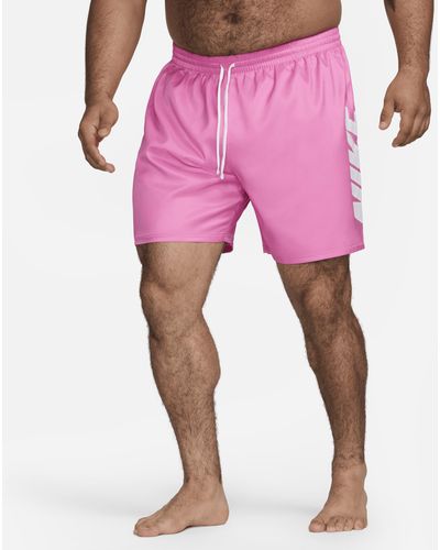 Nike Swim Big Block 9" Volley Shorts (extended Size) - Pink